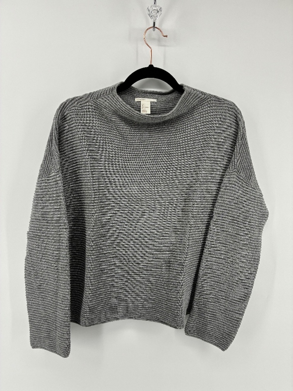 Grey High Neck H&M Basic Sweater